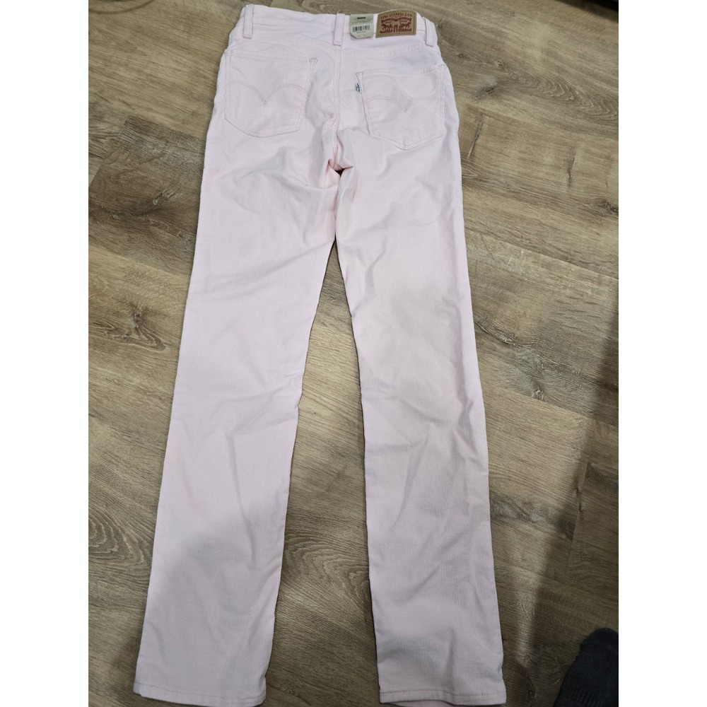 NEW Levi's 724 High Rise Straight Corduroy Pants Pink Women's W24 L30 Tags